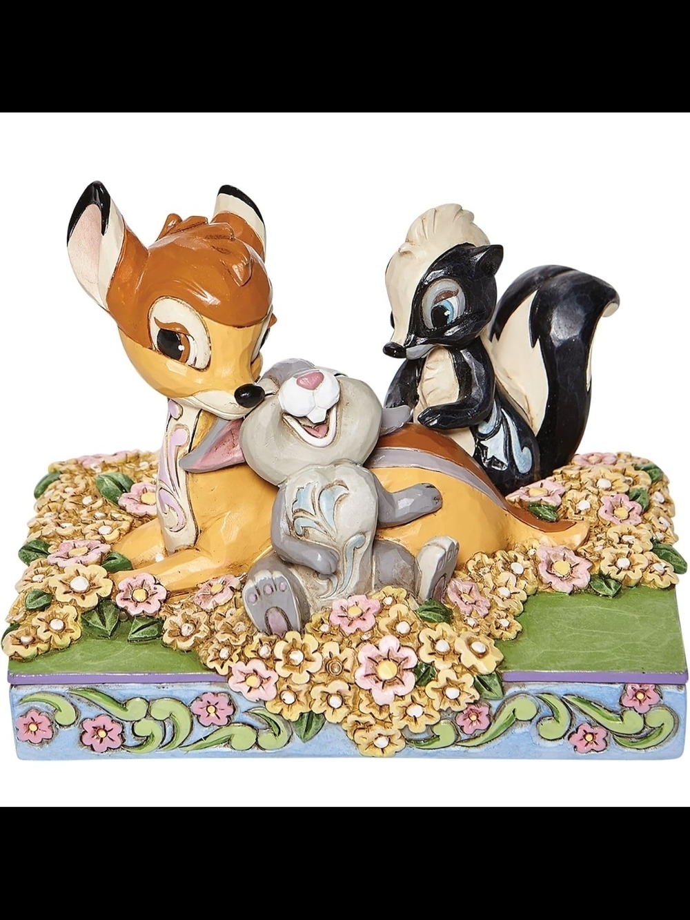 Jim Shore Enesco Woodland Friends Figurine. Bambi, Flower And Thumper.